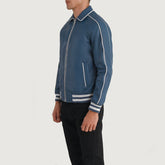 Jopar Blue Leather Varsity Jacket